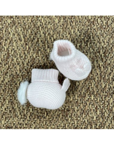 Babbucce pom pom pelliccia Cappello e Babbucce