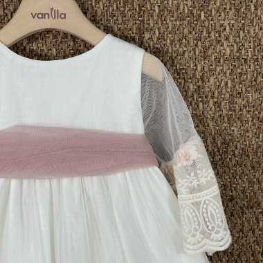 Abito in Tulle ricamato Bimba 2/8 anni