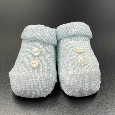 Babbucce ricamo e bottoni cotone Cappello e Babbucce