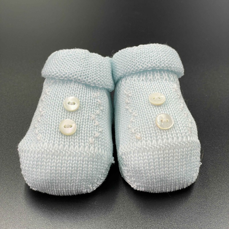 Babbucce ricamo e bottoni cotone Cappello e Babbucce