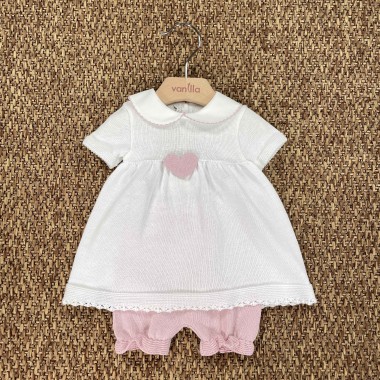 Completo blusa e short cuore Set Nascita e Uscita Clinica
