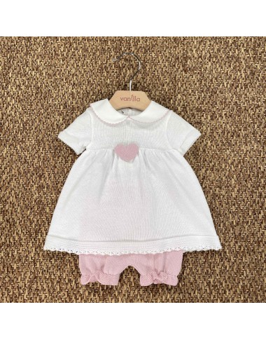 Completo blusa e short cuore Set Nascita e Uscita Clinica