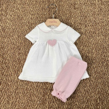 Completo blusa e short cuore Set Nascita e Uscita Clinica