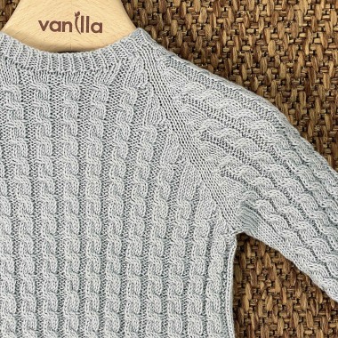 Maglia in filo trecce Neonato 0/36