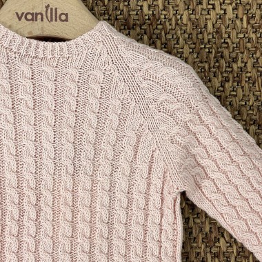 Maglia in filo trecce Neonata 0/36