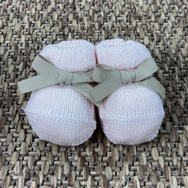 Babbucce fiocco grosgrein Babbucce 0/3 mesi