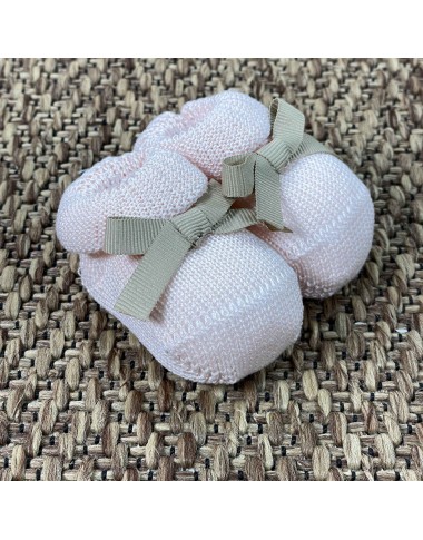 Babbucce fiocco grosgrein Babbucce 0/3 mesi