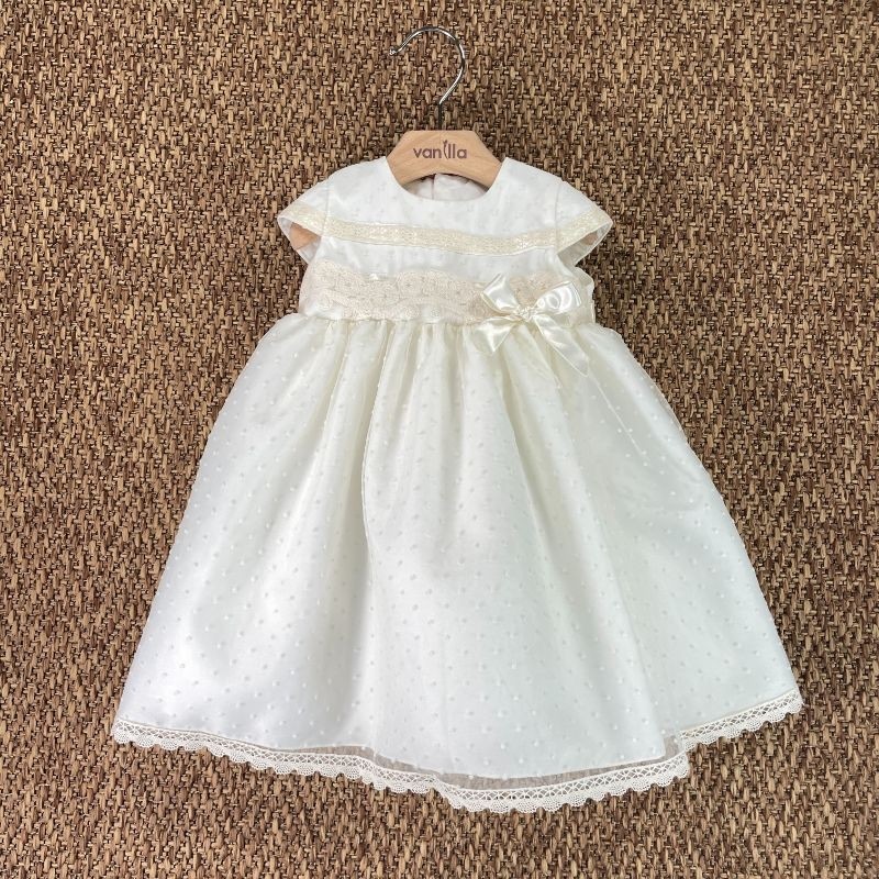 Abito battesimale pois Neonata