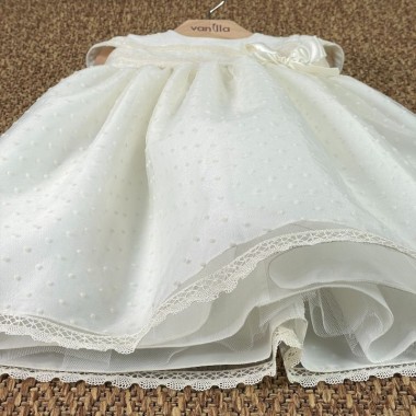 Abito battesimale pois Neonata 0/36