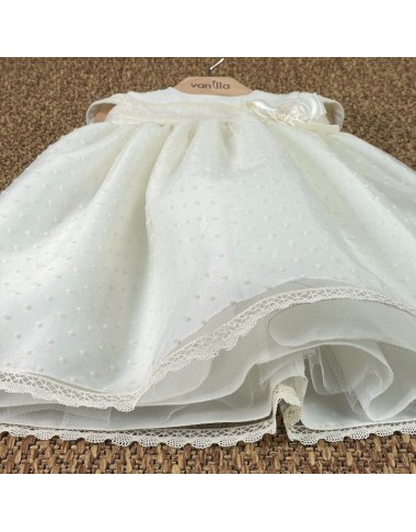 Abito battesimale pois Neonata 0/36