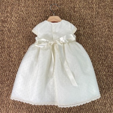 Abito battesimale pois Neonata