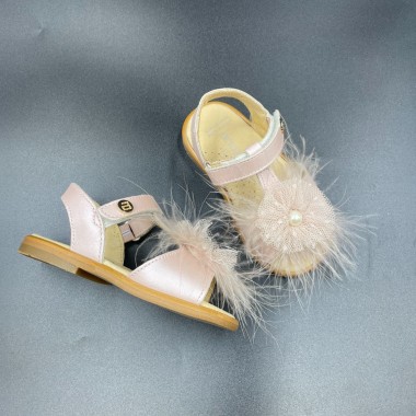 Sandali pizzo e piume Scarpe 19/30
