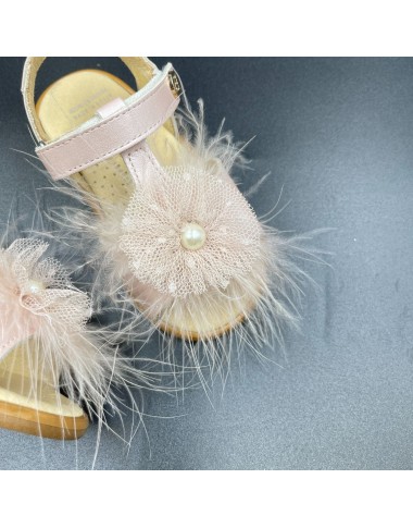 Sandali pizzo e piume Scarpe 19/30