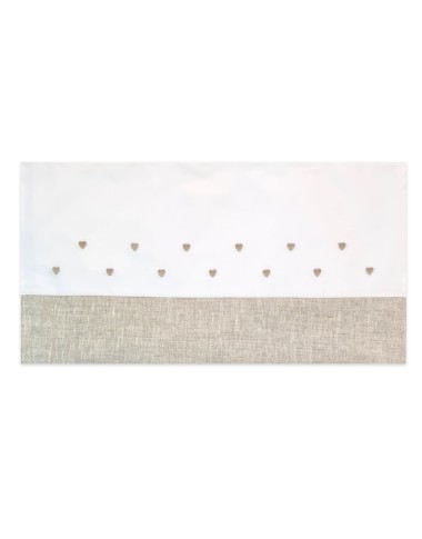 Set lenzuola ricamo mini cuori passeggino Coperta e Lenzuola