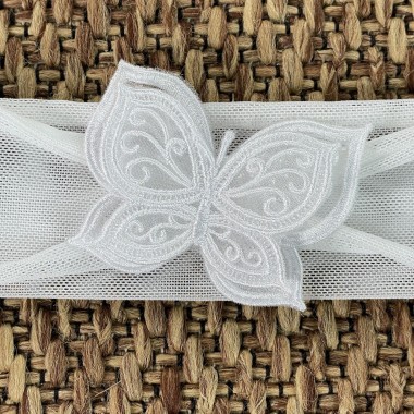 Fascia con Farfalla organza Cerchietti e Coroncine