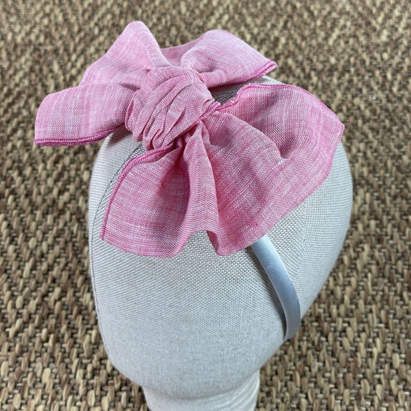 Cerchietto con fiocco in lino Accessori