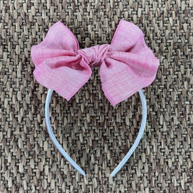 Cerchietto con fiocco in lino Accessori