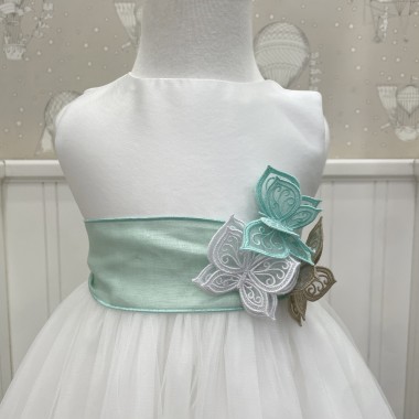 Cintura in lino con Farfalle Cinture e Bretelle