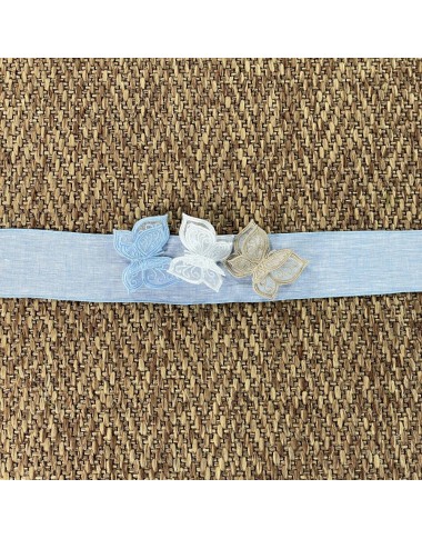 Cintura in lino con Farfalle Cinture e Bretelle