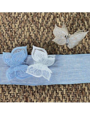 Cintura in lino con Farfalle Cinture e Bretelle