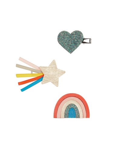 Set 3 mollette stelle e arcobaleno Mollette e Fermagli