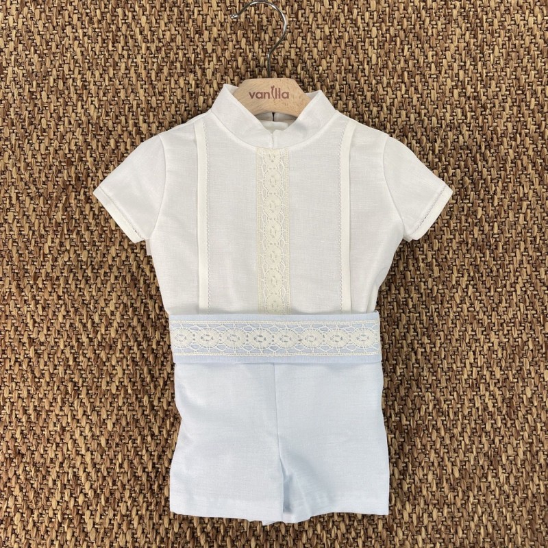 Completo elegante in lino Neonato