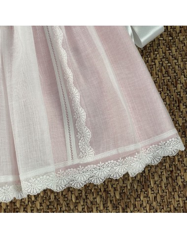 Abito e cuffia elegante punto smock Neonata