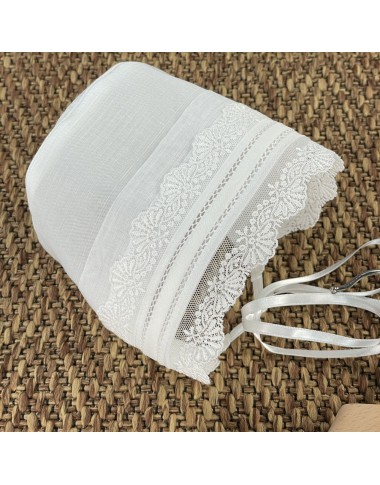 Abito e cuffia elegante punto smock Neonata 0/36