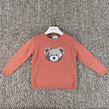 Maglioncino orsetto lana e cashmere Bimbo 2/8 anni