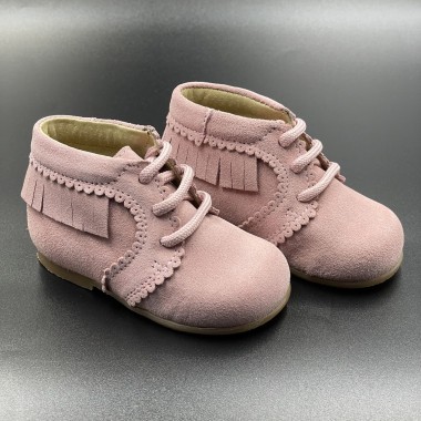 Stivaletto in camoscio con frange Scarpe 19/30