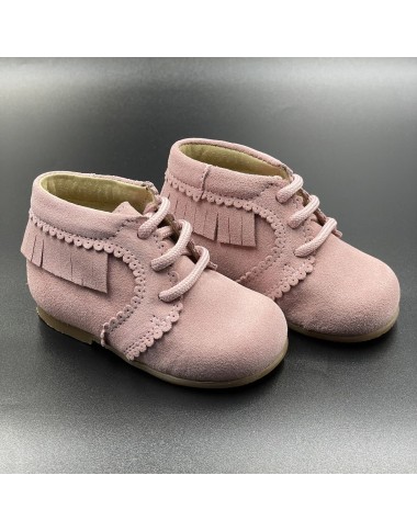 Stivaletto in camoscio con frange Scarpe