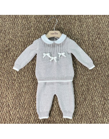 Completo Nascita trecce in Lana Neonata 0/36