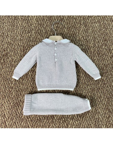 Completo Nascita trecce in Lana Neonata 0/36