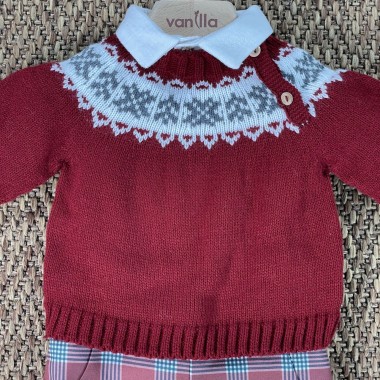 Maglia camicia e bermuda con bretelle Completo