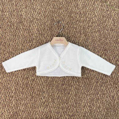 Giacchino smerlato con applicazioni Neonata