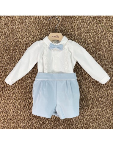 Completo camicia papillon e bermuda Neonato