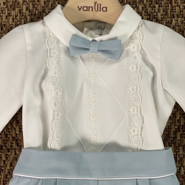 Completo camicia papillon e bermuda Battesimo