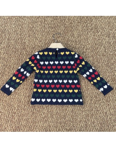 Maglia cuori lana e cashmere Bimba 2/8 anni