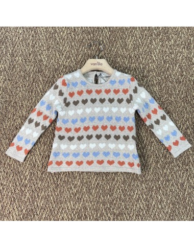 Maglia cuori lana e cashmere Maglie e Camice