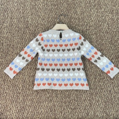 Maglia cuori lana e cashmere Maglie e Camice