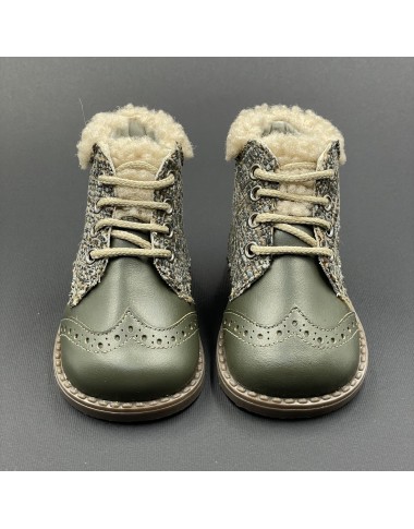 Stivaletto combinato tweed Scarpe