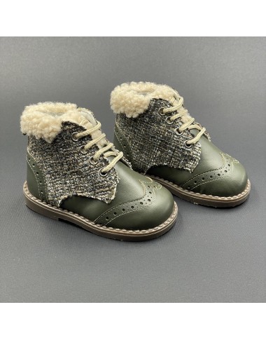 Stivaletto combinato tweed Scarpe