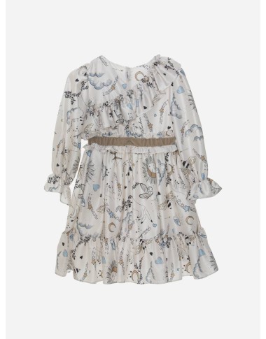 Abito in raso stampato Bimba 2/8 anni