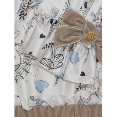 Abito in raso stampato Bimba 2/8 anni