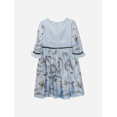 Abito in raso stampato Bimba 2/8 anni