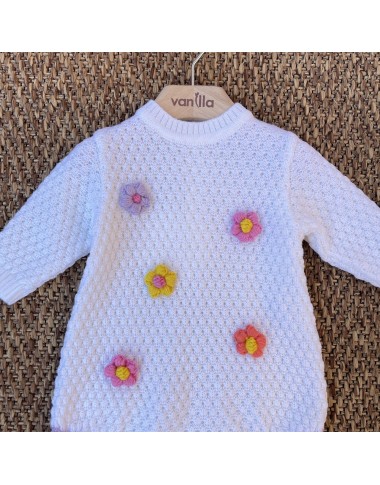 Tutina corta in lana "Fiori d'inverno" Tutine e Set Nascita