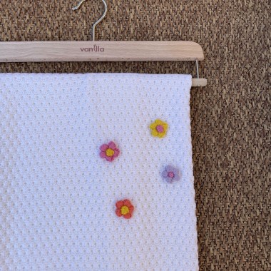 Coperta in lana "Fiori d'inverno" Coperta e Lenzuola