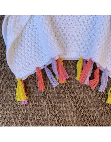 Mantella in lana nappine "Fiori d'inverno" Cappotti e Giubbini