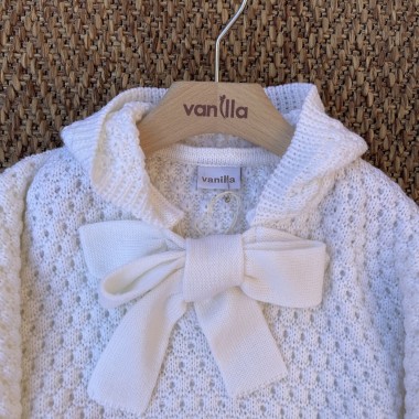 Mantella in lana nappine "Fiori d'inverno" Cappotti e Giubbini