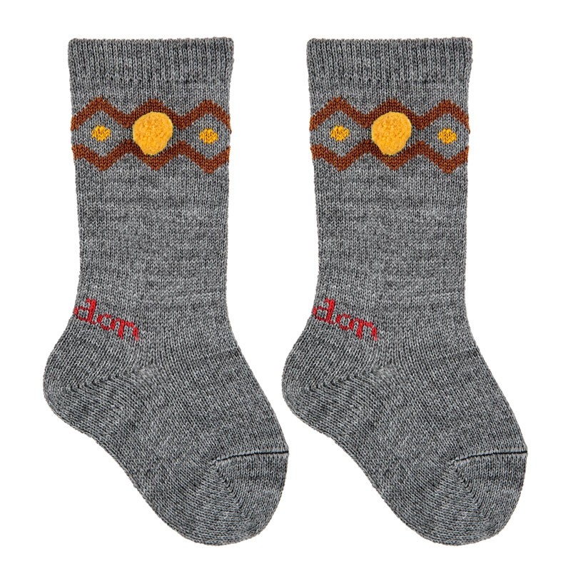 Calzino alto in lana con greca Accessori